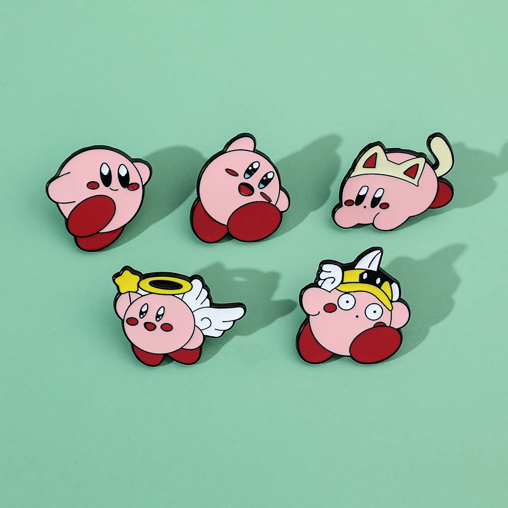 5ชิ้นเข็มกลัดการ์ตูนแอนิเมชั่นที่สร้างสรรค์น้อยน่ารักลูกบอลสีชมพูกระเป๋าเป้สะพายหลังเคลือบเข็มเครื่องประดับเสื้อผ้าเครื่องประดับโลหะ attachmes
