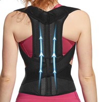 Shoulder Lower Upper Corrector Back Posture Brace  Lumbar Support Men's Women's Breathable Adjustable Belt Trainer Pain Relief