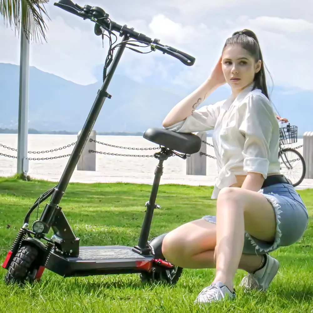 Electric Scooter Adults with Seat, 800W Power Motor, 34Miles Range, 31MPH Max Speed, 10