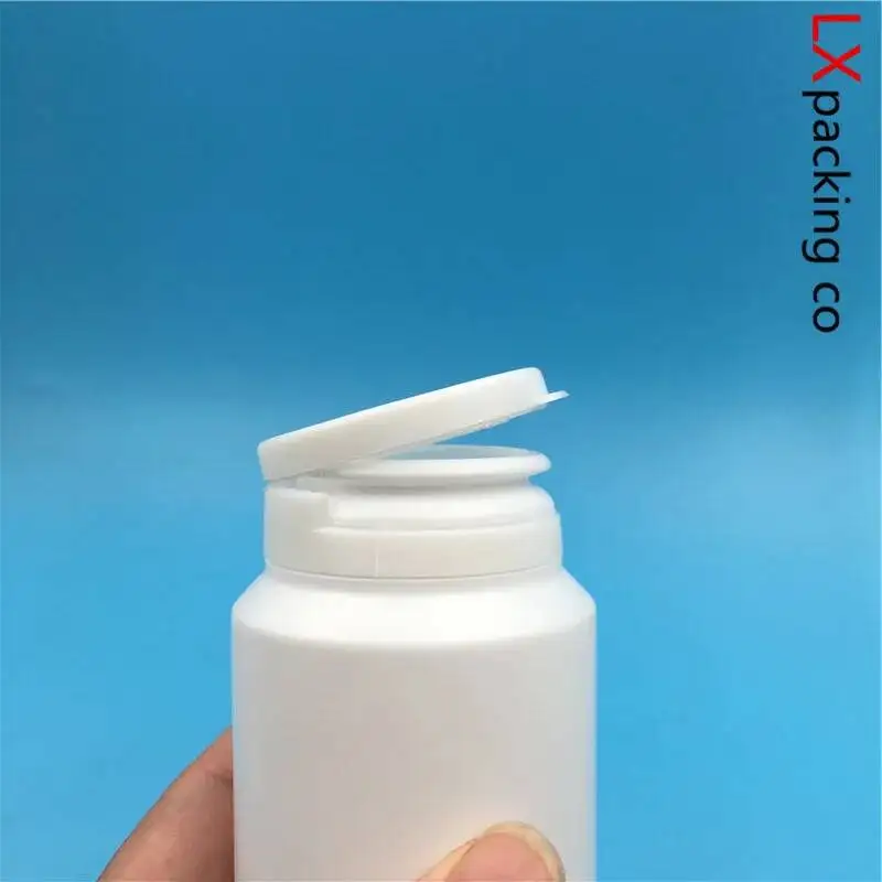 50 PZ 30 ML 60 ML 100 ML Bottiglia Vuota di Plastica Bianca Pillola a Prova di Pilfer Contenitore di Polvere Allentata Vaso di Imballaggio Cosmetico