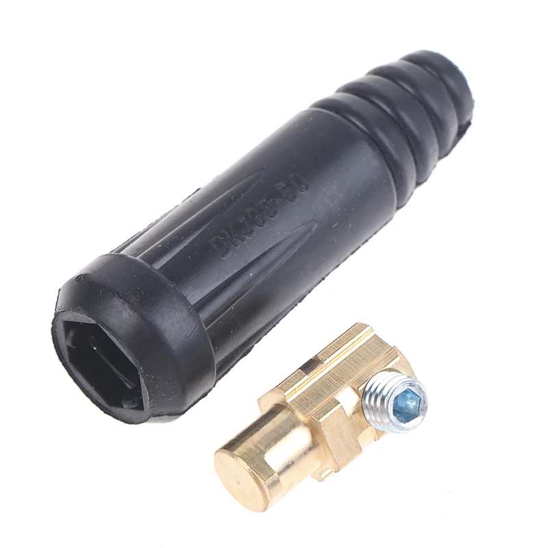 

1pcs European welding machine cable connector DKJ 10-25 35-50 square cable copper joint quick connector welding machine socket