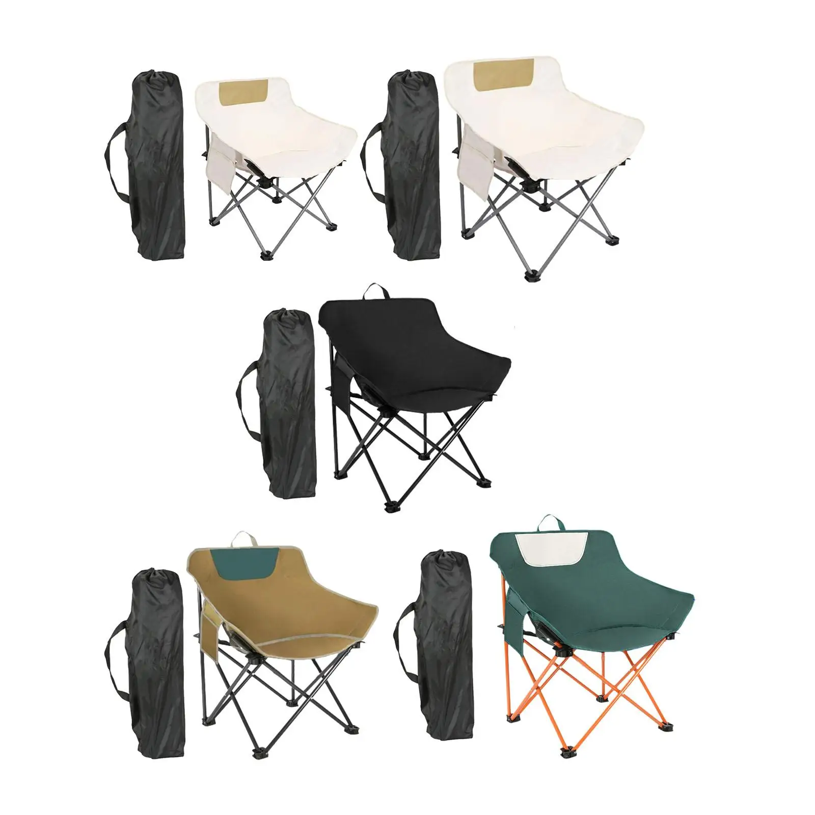 Folding Camping Chair with Side Pocket Oxford Cloth Metal Pipe Beach Chair for Park Sporting Events Fishing Barbecue Backyard Folding Camping Chair with Side Pocket Oxford Cloth Metal Pipe Beach Chair for Park Sporting Events Fishing Barbecue Backyard