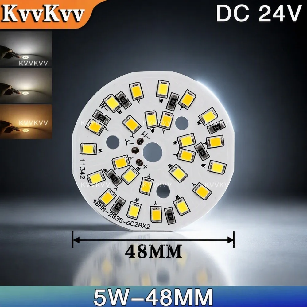 24V LED Light Board 3W 5W 7W 10W 15W 60mm Round DIY Bulb Modification Chip Module with 5730 SMD LEDs for Lighting Source