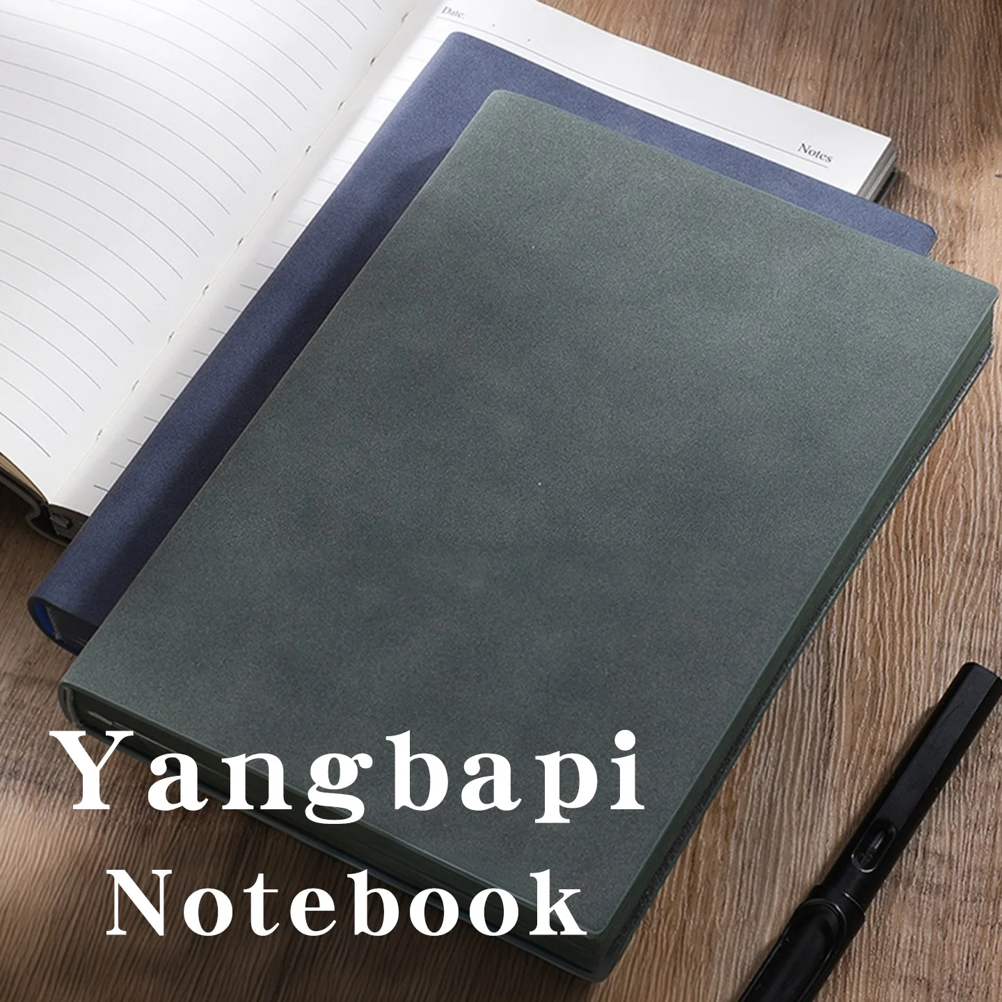 A5 Sheepskin Leather Notebook - 128 Sheets Thick Journal with 100g Paper Bookmark Diary for Office Business Notepad Gift