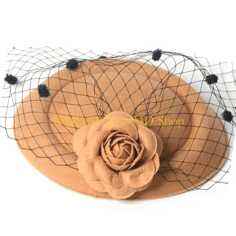 

49MD Уникальная Тюлевая Шляпа Для Элегантной Одежды Свадебный Чародей Партии Головные Уборы Топ Шляпа Головные Уборы Для Модных