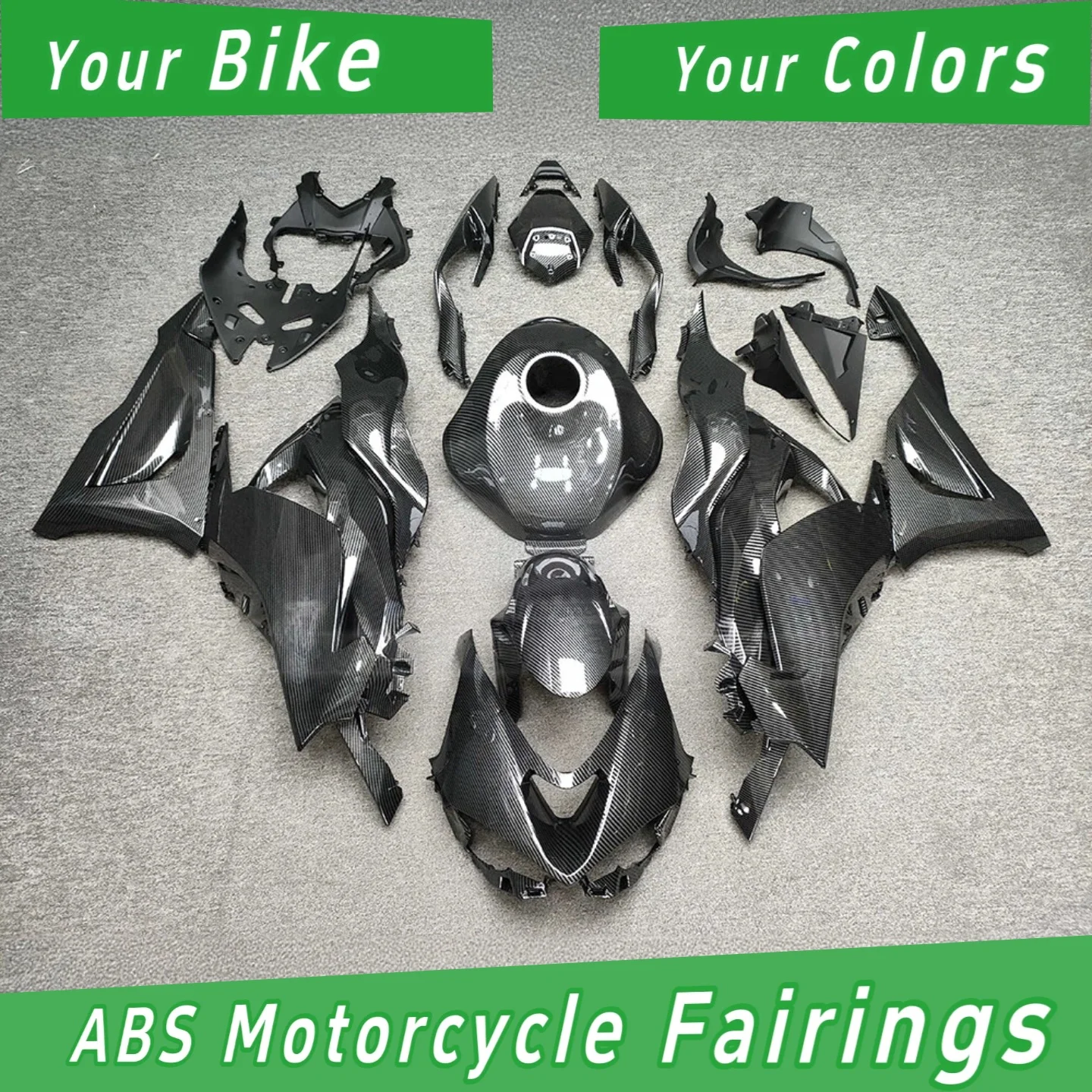 For KAWASAKI ZX 6R 2024-2025 Motorcycle Fairing Set - High-Grade ABS Replacement Bodywork with Free Custom Painted Options