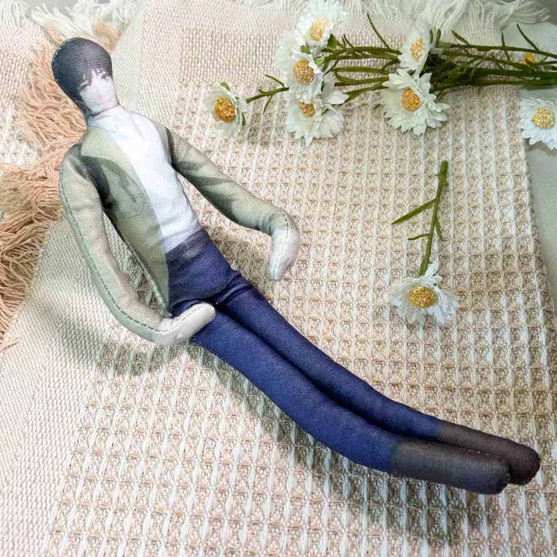 Custom Bendable Plush pillows, Personalized Photo Stuffed home decoration, Posable Keepsake Birthday Anniversary
