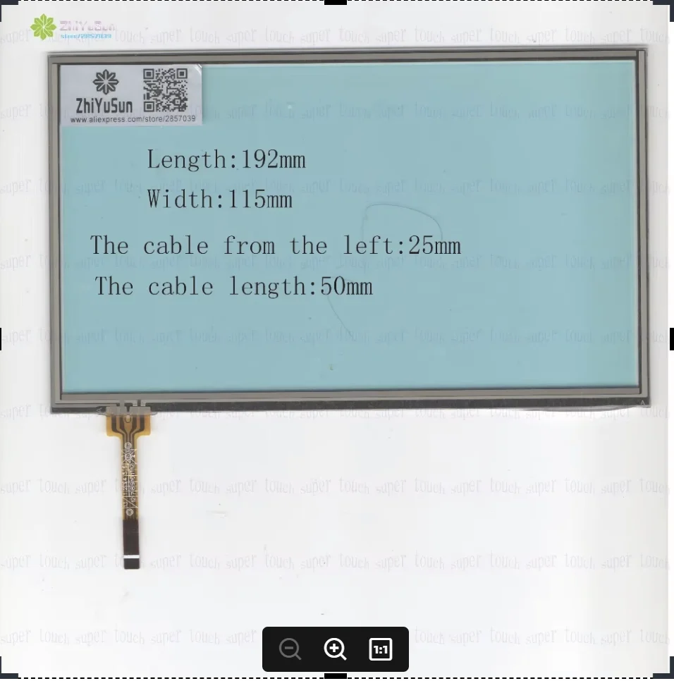ZhiYuSun KDT-4438 8Inch 192mm*115mm  4Wire Resistive TouchScreen Panel Digitizer   this is compatible 192*115 for CAR DVD