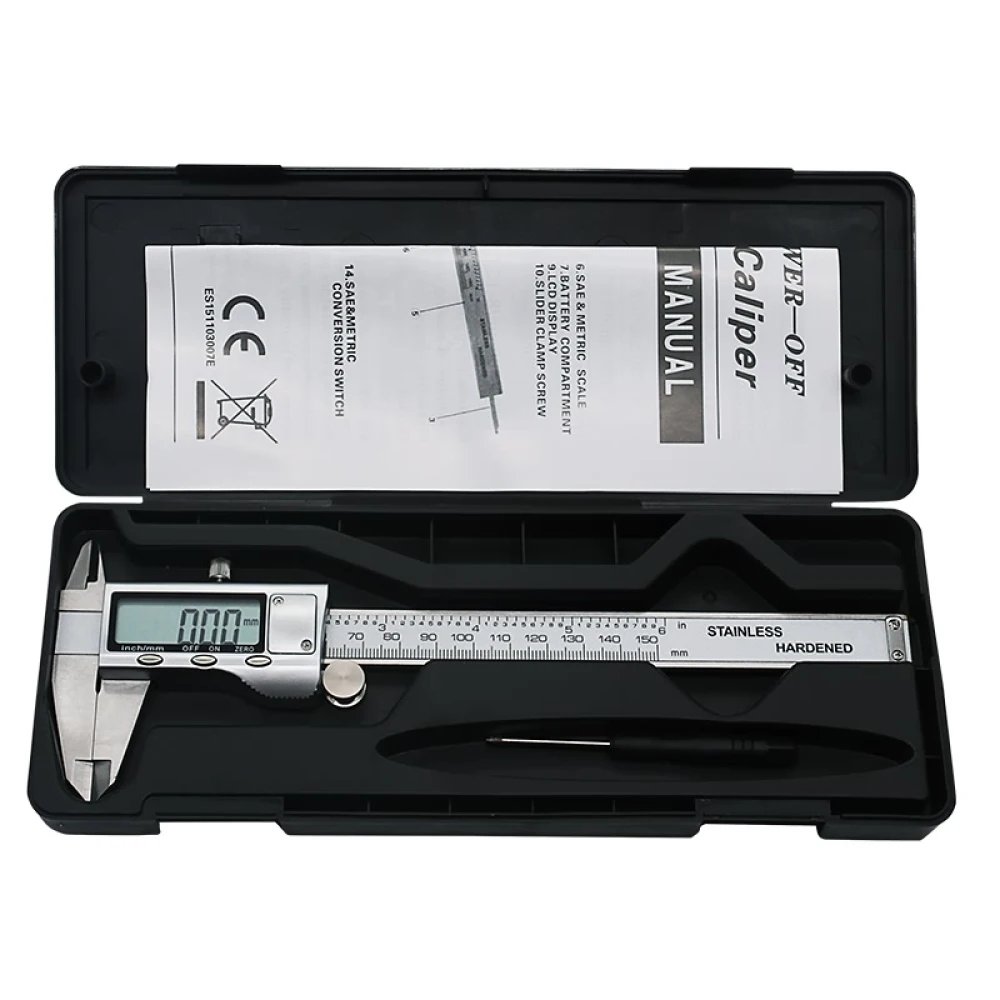 Digital Vernier Caliper Stainless Steel Caliper 150/200/300mm 0.01mm Digital Display Electronic Ruler Length Measuring Diy Tool
