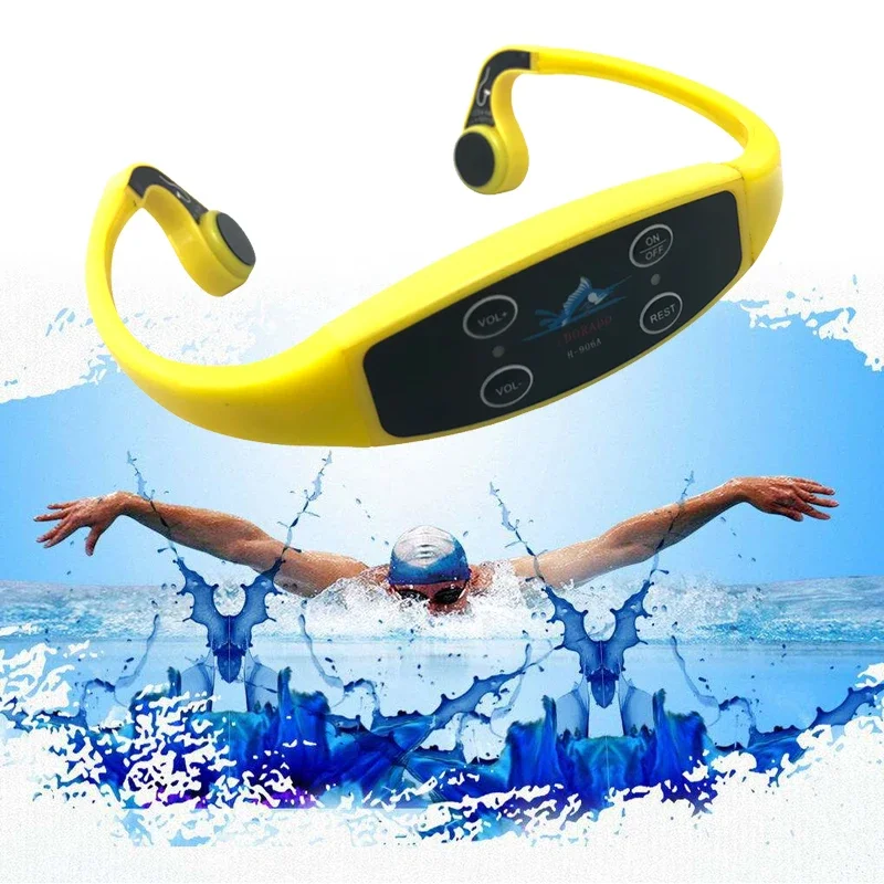 H907 Magnetic Charging Long Range 200m 7 Channels Waterproof Wireless Aquatic Sports Volume Adjustable Bone Conduction Earphone