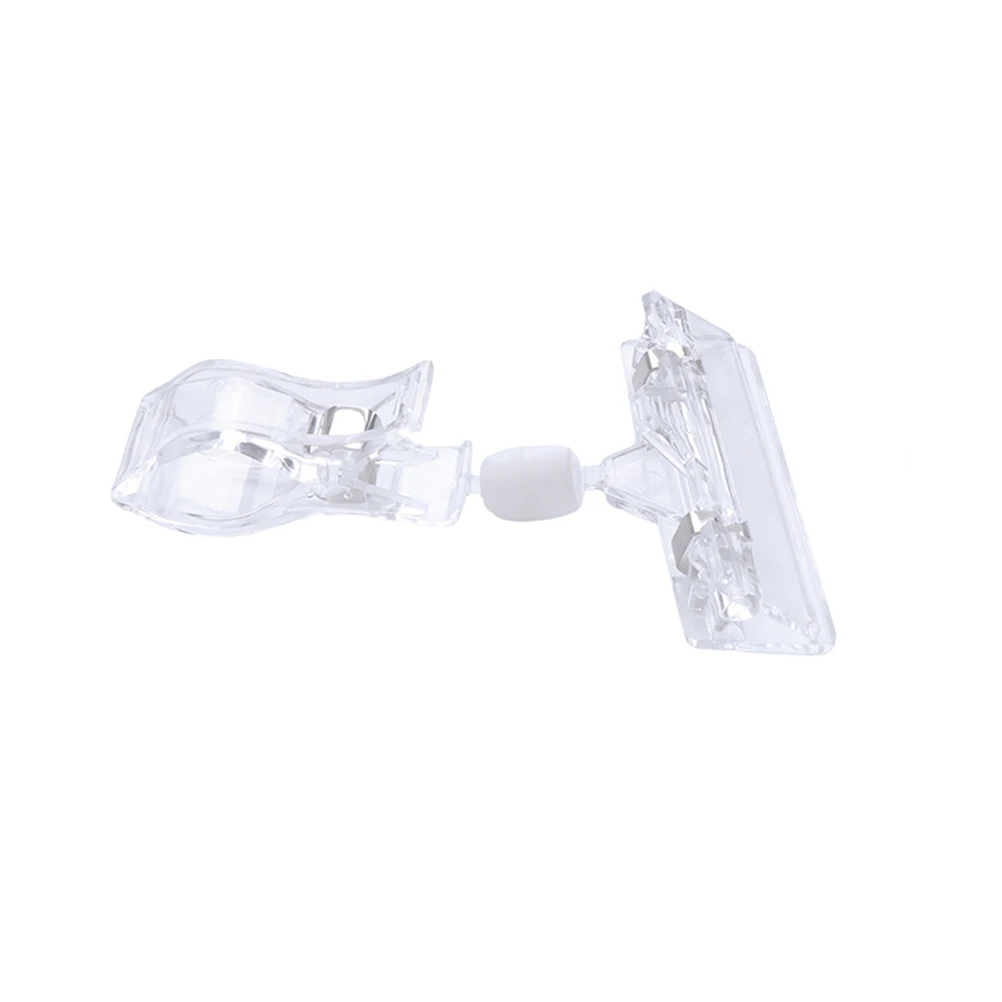 

25 Pcs Transparent Universal Clip Shelf Clamp Show Rack Double Head Crystal Racks
