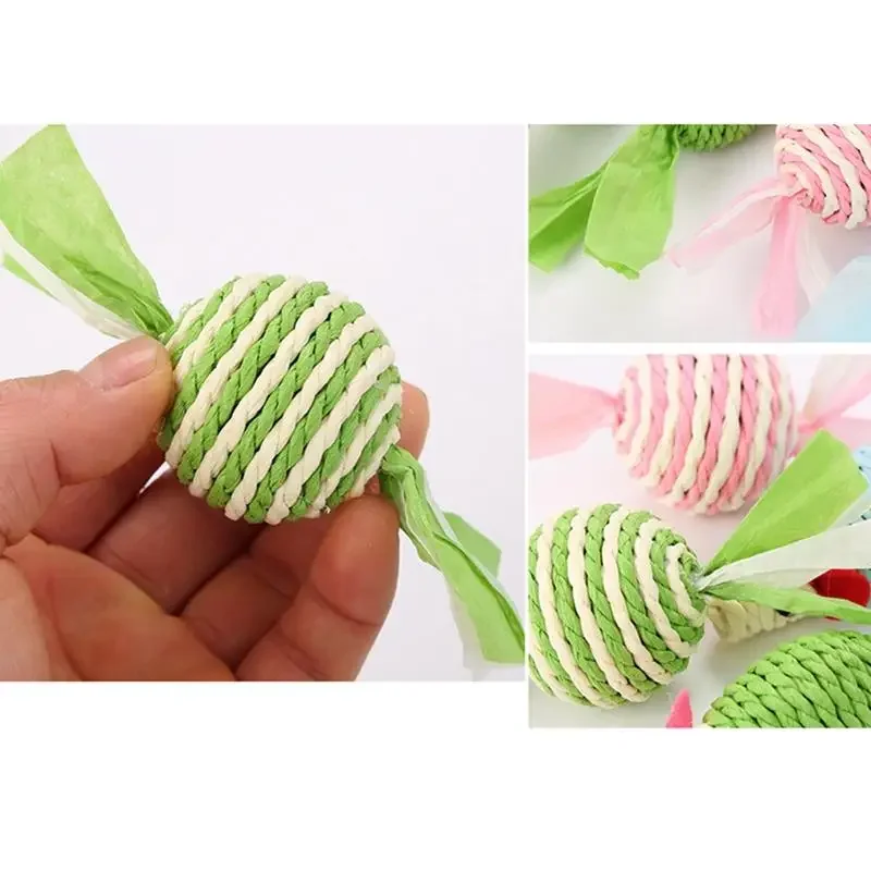 1/4pcs Biteproof Cat Interactive Toy Realistic Sisal Mouse Kitten Cat Chewing Toy Pet Training Toy for Pet Supplies Accessories