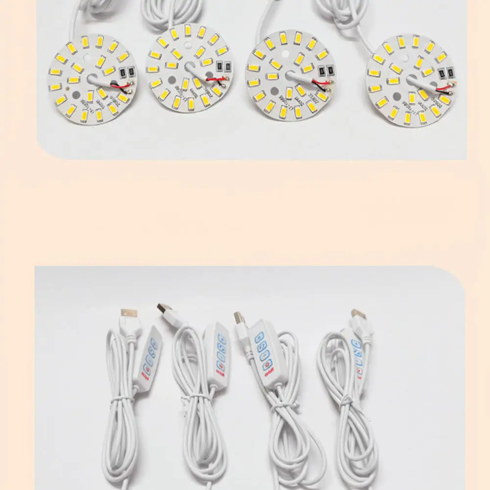 5V LED Light Chip For DIY Lamp Projects USB Powered Lighting Module With Switch Cable Adjustable Color Desk Night Light
