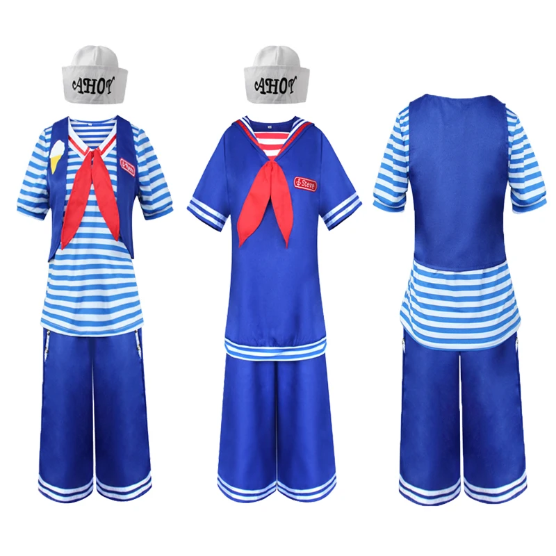 TV Robin Steve Harrington's exclusive report on role-playing costumes sailor suits for adults ice cream shop staff navy men's