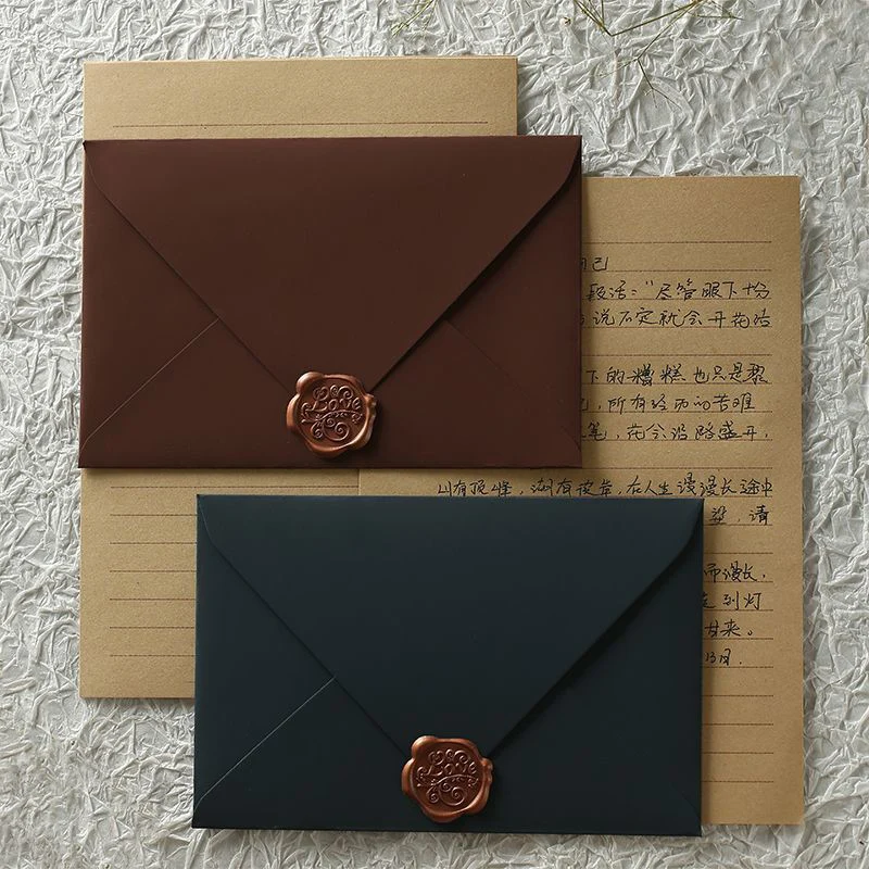 10pcs/lot Coffee Envelope Western Style High-grade Small Business Supplies Paper Envelopes for Wedding Invitations Postcards