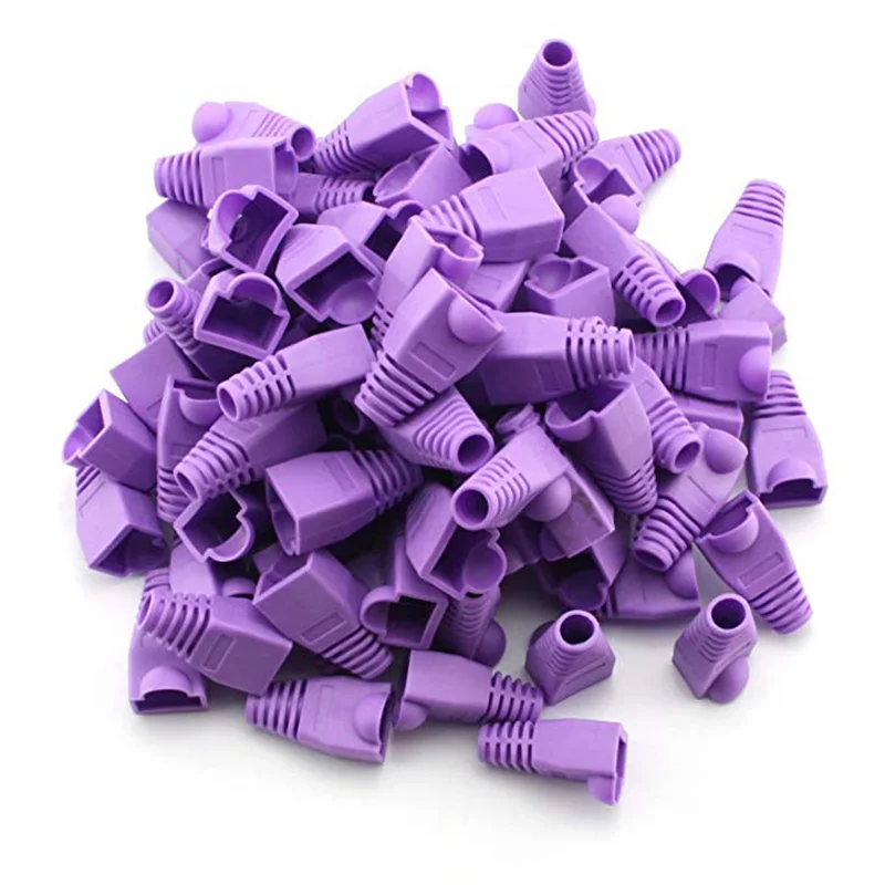 Nworld 100pcs Colorful Cat6 Cat5 Ethernet Network Cable RJ45 Connector Caps Strain Relief  Boot Network Crystal Rubber Cover