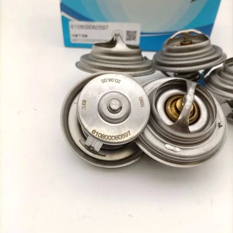 2 Pieces Built-in Thermostat Core 71 ° 76 ° 79 ° 83 ° Suitable For Weichai WP12 P13 Engine Heavy Truck Spare Parts