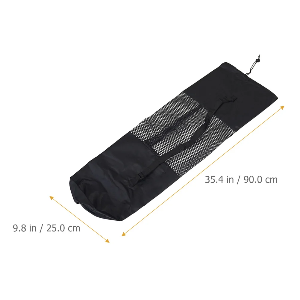 

2Pcs Yoga Mat Carrier Bag Mesh Design Breathable Ventilated Large Capacity Storage Pouch Adjustable Single Shoulder Strap