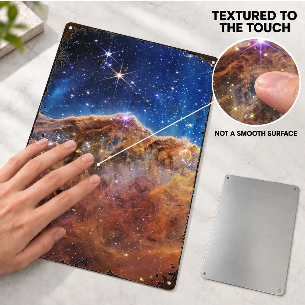 Carina Nebula Colorful Aluminum Poster Customized Metal Sign Astronomical Photography Wall Art For Bedroom Astronomy Lover Gift