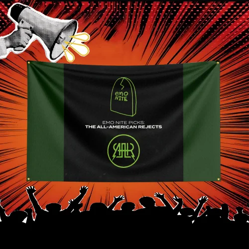 The All-American Rejects Inspired Rock Music Flag  Polyester Banner For Bedroom Wall Decor Music Fans Gift