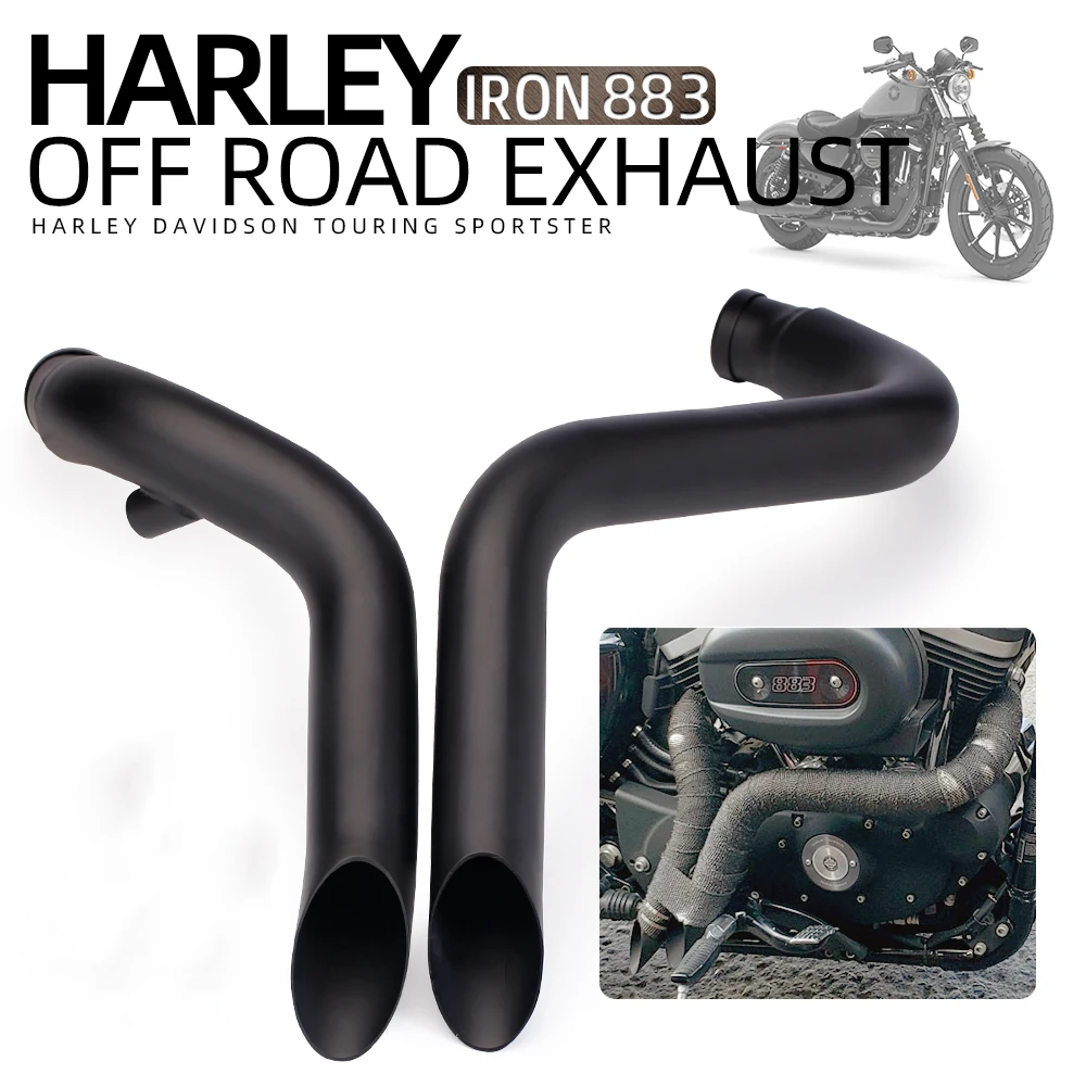 Motorcycle Exhaust Pipe Custom Forward Control Accessories Motorcross For Harley T7 Softail Sportster 883 1200