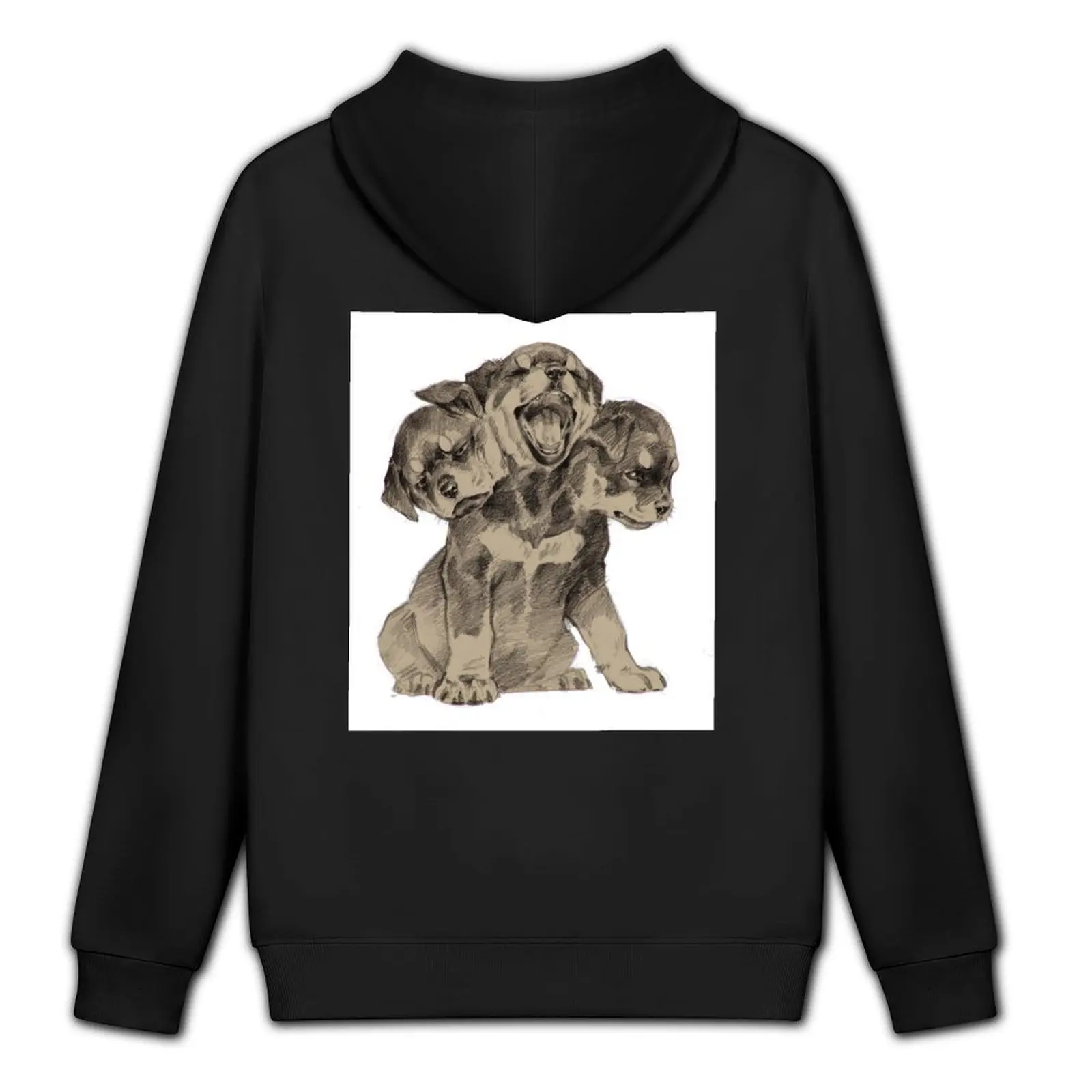 Cerberus puppy Hoodie mens clothing men's autumn clothes autumn jacket men anime clothing new hooded tee