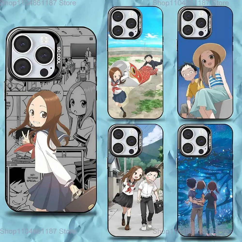 

Karakai Jozu no Takagi San Phone Case For iPhone 16,15,14,13,12,11,Pro,Max,Plus,Mini,XS,SE Anti Fall Black Matte Hard Bumper