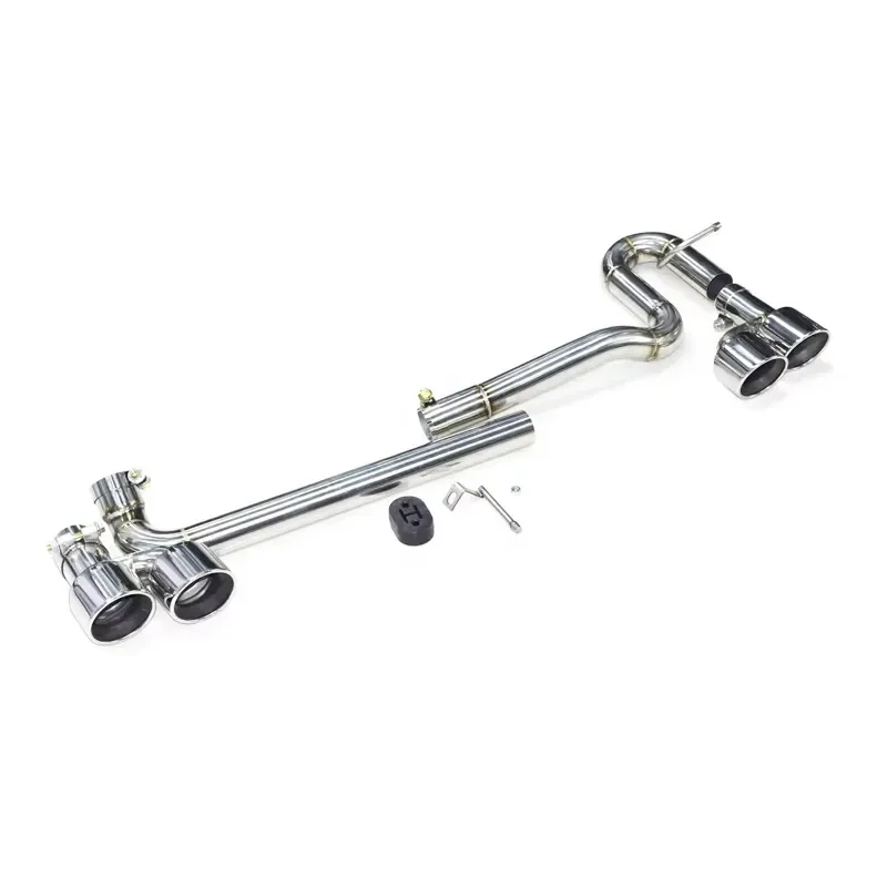 1 Set 304 Stainless Steel Car Exhaust Tip for CC Muffler Tips 4 Out Carbon Fiber Exhaust Pipe Nozzle System