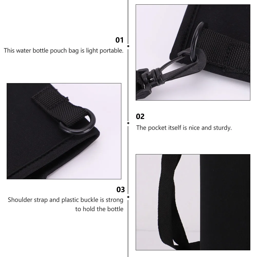 

Water Bottle Carrier Bag Neoprene Insulated Protector Soft Lightweight Sleeve Adjustable Strap for Hiking Camping