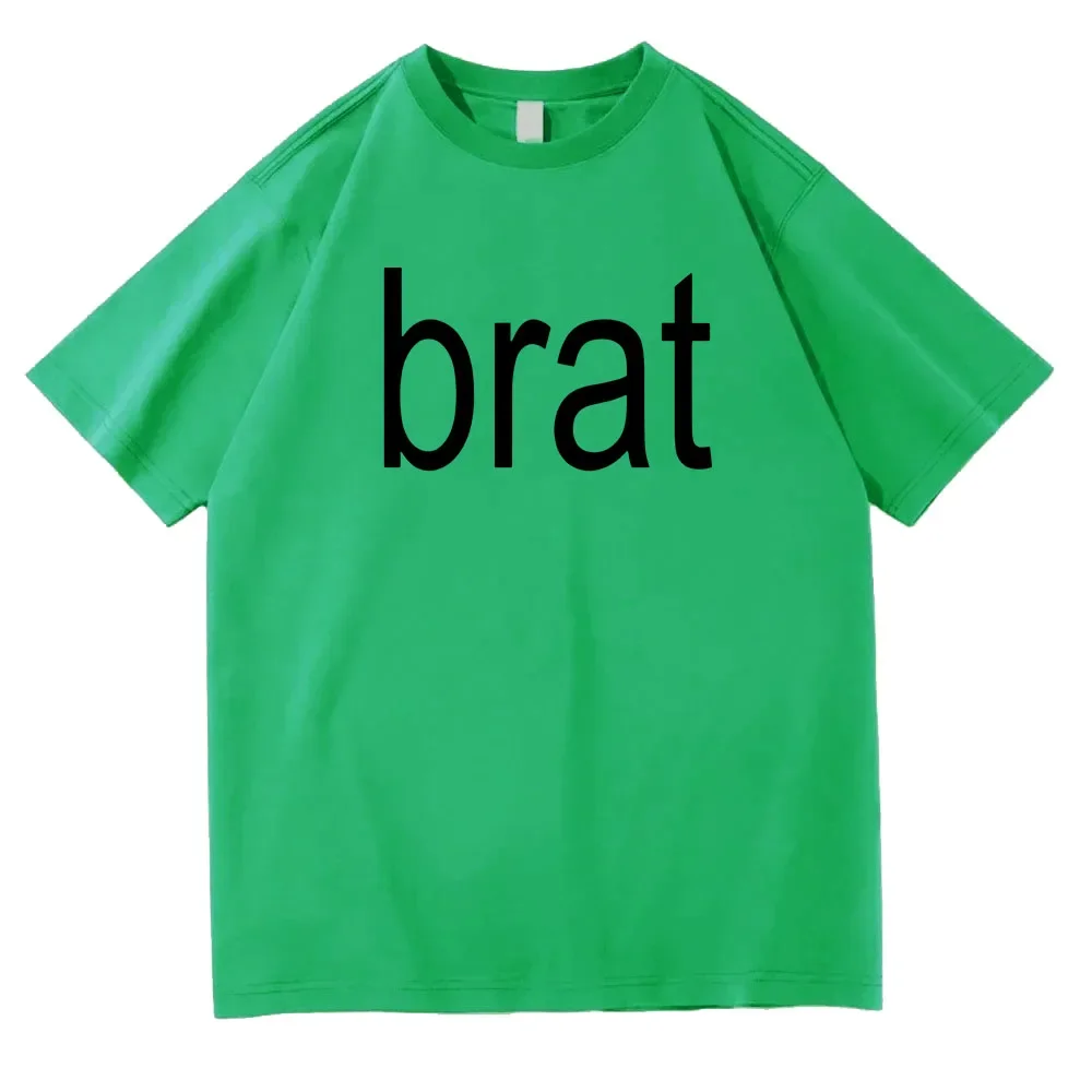 BRAT อัลบัมเสื้อยืดทัวร์2024เสื้อยืดคอกลมผ้าโปร่งสำหรับแขกพิเศษเสื้อยืดชายหญิงผ้าคอตตอนสวมใส่สบายสำหรับเสื้อผ้าผู้หญิงฤดูร้อน