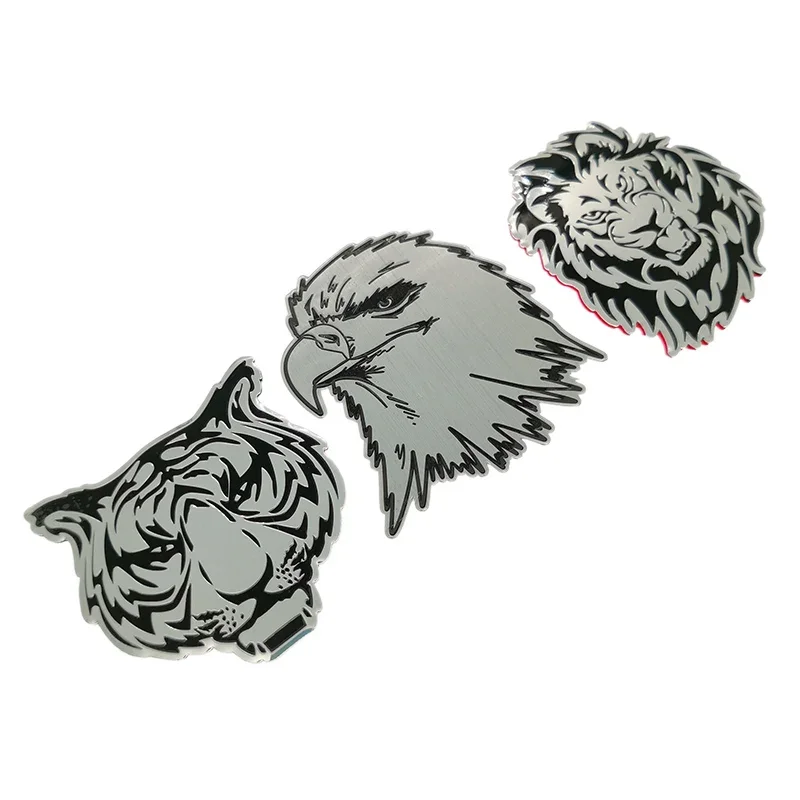 

Car Decoration Animal Stickers Logo Metal 3D Lion/Eagle/Tiger Aluminium Emblem Badge Decal Auto Auto Styling Car Accessories