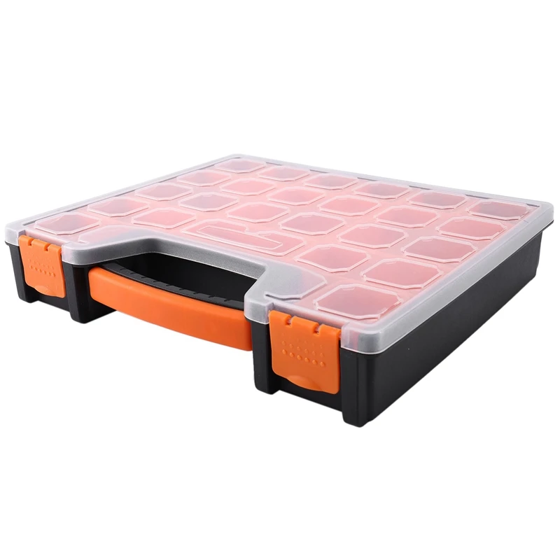 Caja de almacenamiento de herramientas de plástico, caja organizadora de Hardware, llave inglesa, piezas de tornillos, BF-312