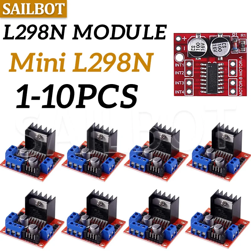 1/5/10PCS L298N DC Motor Driver MX1508 Mini Dual Channel 2-10V 1.5A 2 Way PWM Speed Controller Dual H-Bridge Stepper MotorDriver