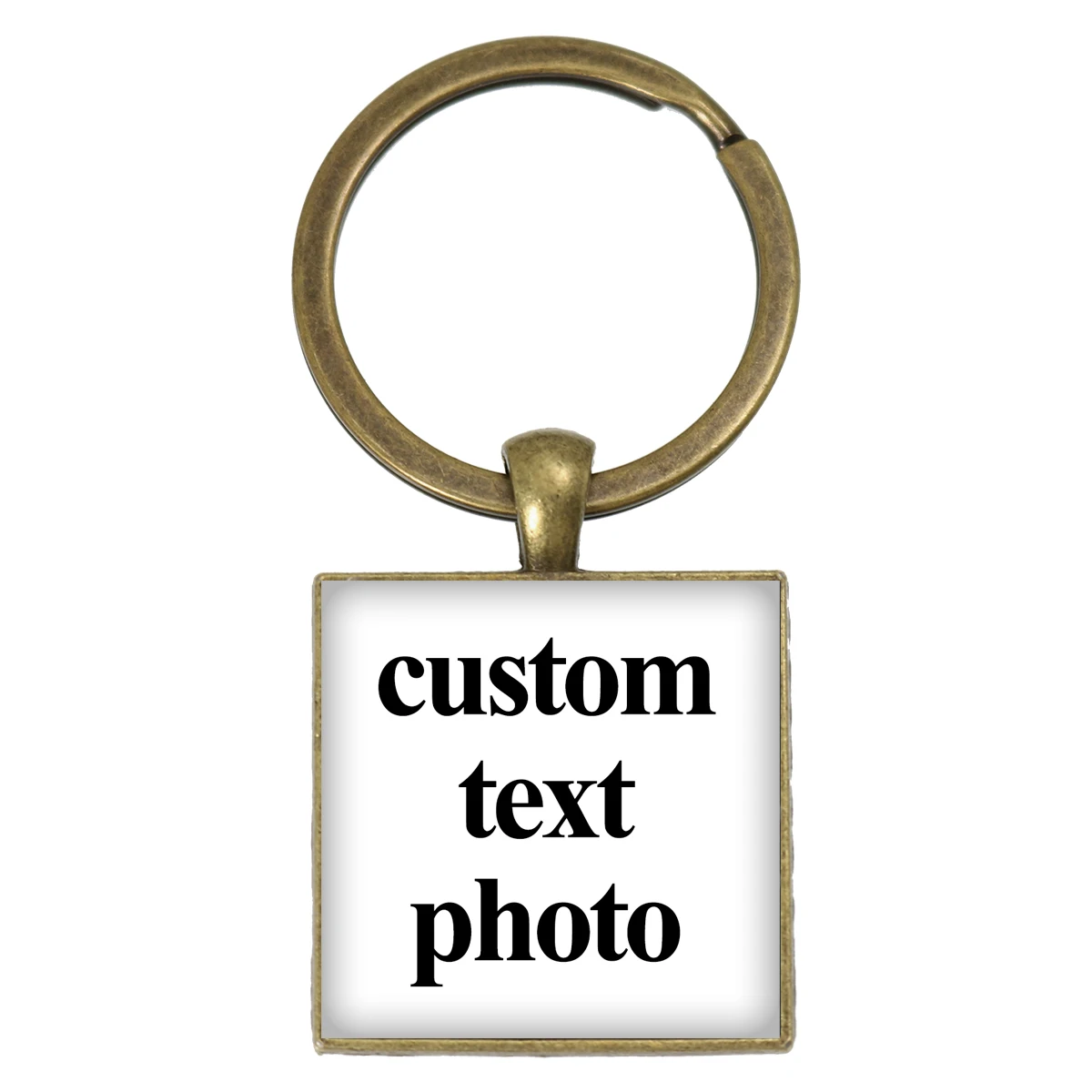 25 مللي متر المفاتيح شخصية مربع قلادة مخصصة المفاتيح صور أمي ، أبي ، الجد المفضل هدية للعائلة #2