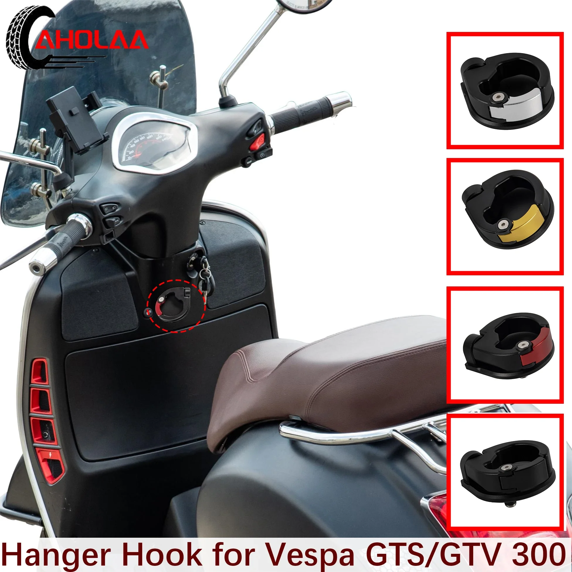 

Motorcycle Accessories Scooter Storage Luggage Hook Hanger Multi Purpose Bags Helmet Holder For Vespa GTS GTV 300 GTV300 GTS300