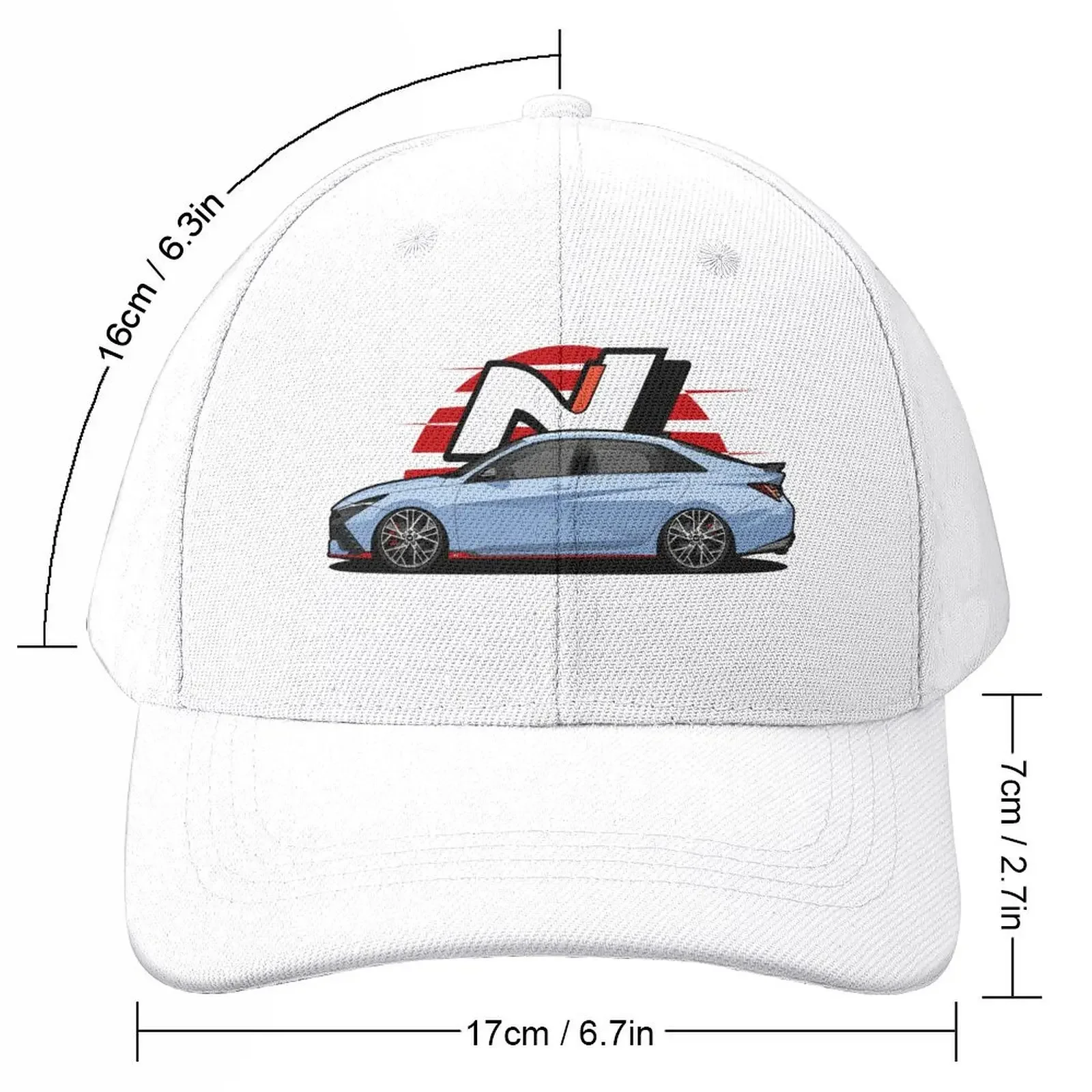 i30N Sedan/Elantra N Side View Baseball Cap Sun Cap |-F-| Dropshipping Luxury Hat Elegant Women's Hats Men's