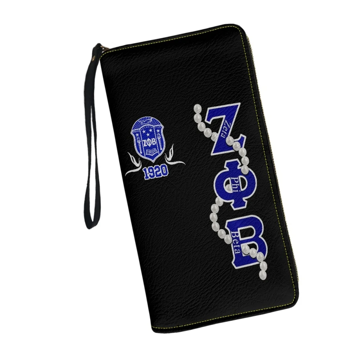 Portafoglio in pelle Sorority Christmas Zeta Phi Beta Pearl Purse Designers portafogli lunghi da donna Custom Fashion Travel borse Organizer