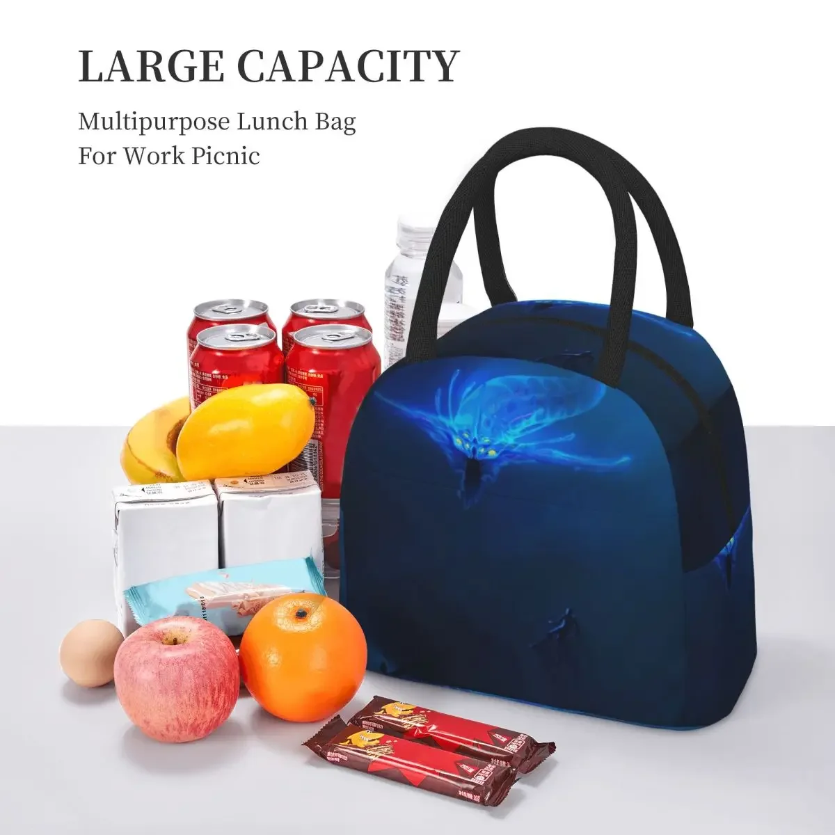 Subnautica- Ghost Leviathan Poster Insulated Lunch Bag for Kids School Cooler Thermal Tote Portable Lunch Boxes Container