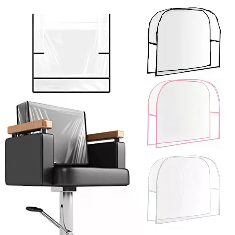 1Pcs Salon Chair Cover PVC Clear Hairdressing Chair Covers Protectors Universal Waterproof Barber Chair Back Covers Round/Square