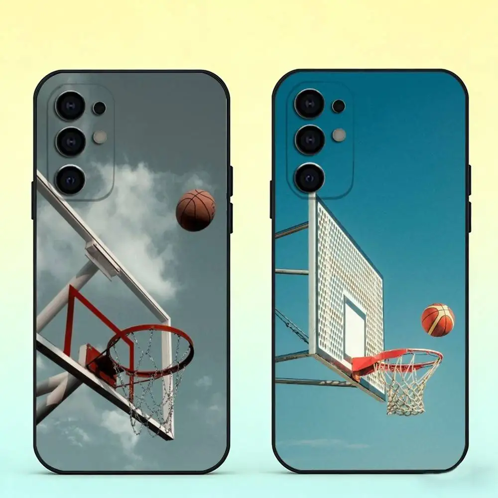 Basketball sports style Phone Case Black Silicone Soft For Samsung S25,S24,S21,S22,S23,S30,Ultra,S20,Plus,Fe,Lite