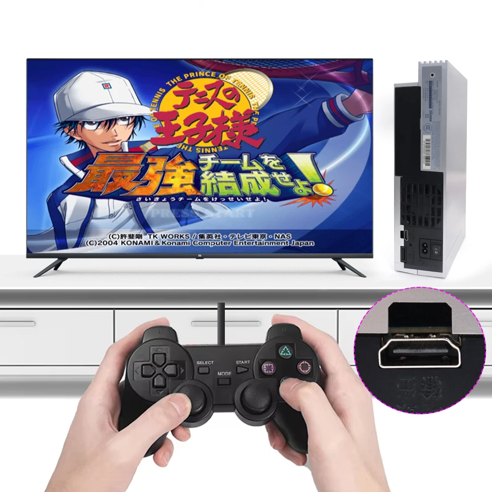 Hispeedido PS2 Fat Digital HDMI-Compatible MOD Kit Digital إلى Digital HDMI Mod Kit لـ PlayStation 2 FAT لوحدة التحكم PS2 Fat