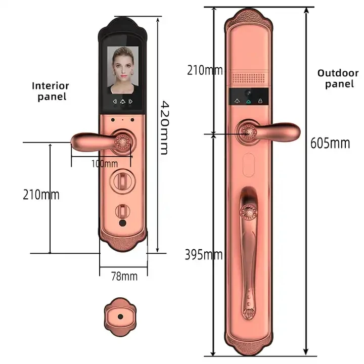 

Smart Home Villa Gate Lock European Automatic Tuya Wifi Remote Facial Recognition Fingerprint Passcode Unlock
