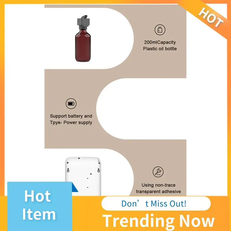 ABNL Battery Waterless Essential Oil Diffuser Wall Hanging Home Aromatic Fragrance Device Automatic Air Freshener For Hotel Dura