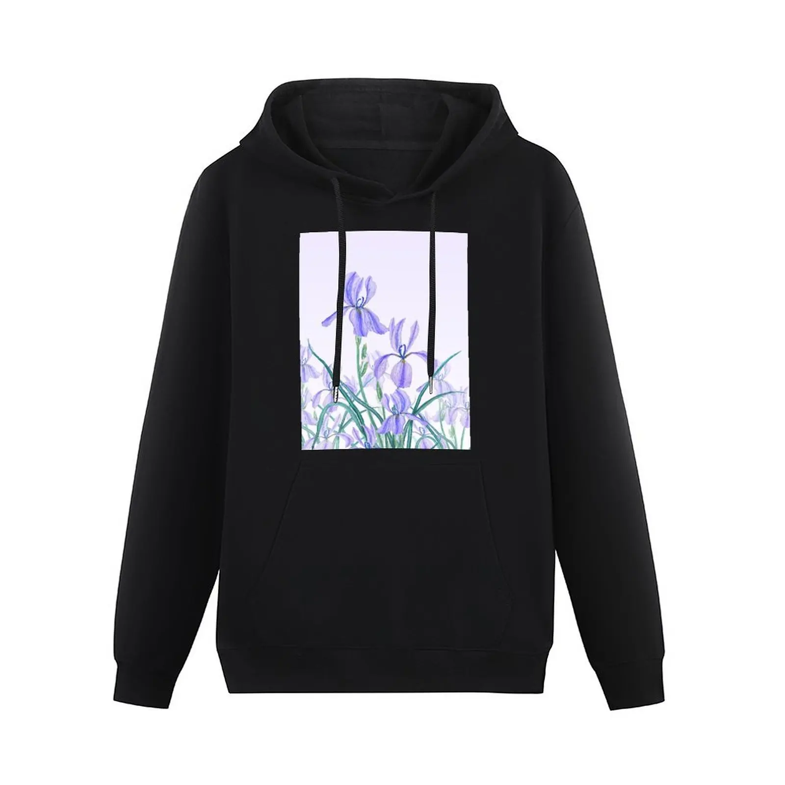 purple iris arrangement Pullover Hoodie fashion men korean autumn clothes aesthetic clothing new in hoodies & sweat-shirt