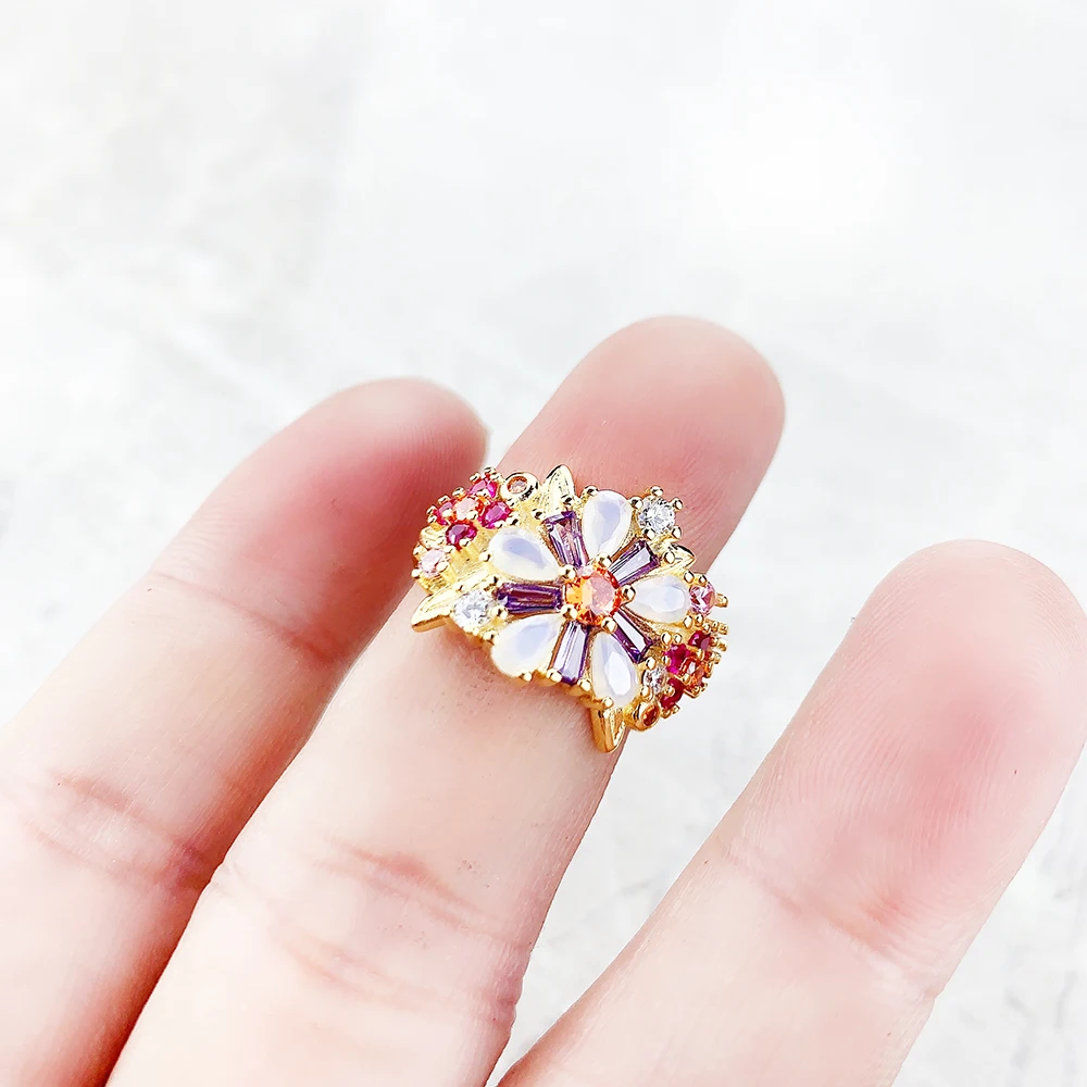 Women's Bohemian 925 Silver Flower Ring, Artistic