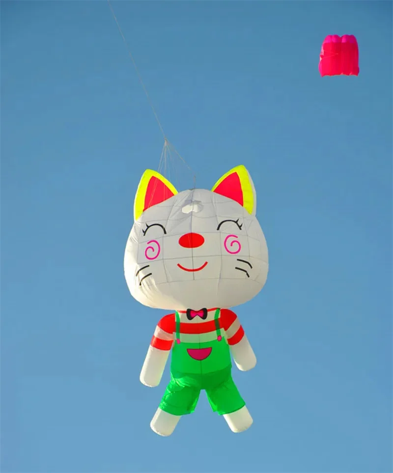 Frete grátis 3d pipas infláveis pingente grande gato pipa windsock pipas macias dos desenhos animados crianças pipa fábrica ikite fly weifang novo