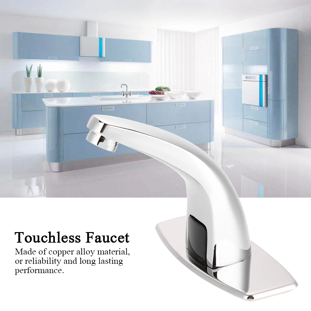 New Electronic Faucet Touchless Faucet Electronic Automatic Sensor Touchless Sink Hands Hot & Cold Faucet Motion Activated