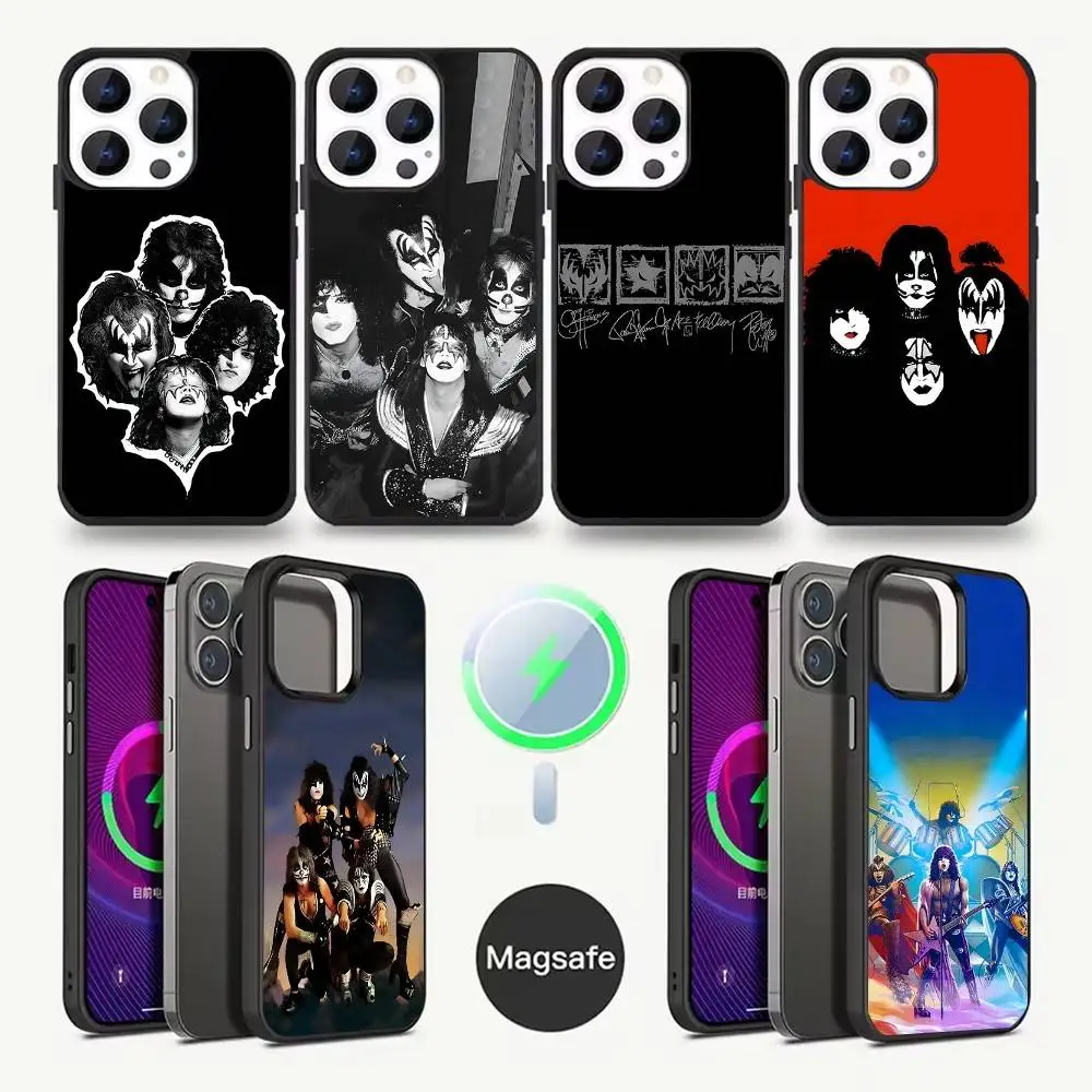 

K-Kiss Rock Band Phone Case For iPhone 17,16,15,14,13,12,11,Pro,Max,Plus,Mini,Magsafe,Magnetic Wireless Charging Case