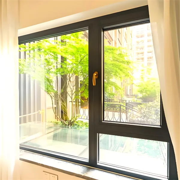 Customized Villas and Apartments Multisized Manual Hinged Window Rainproof Glass Windows Lasting and Durable Living Room Windows