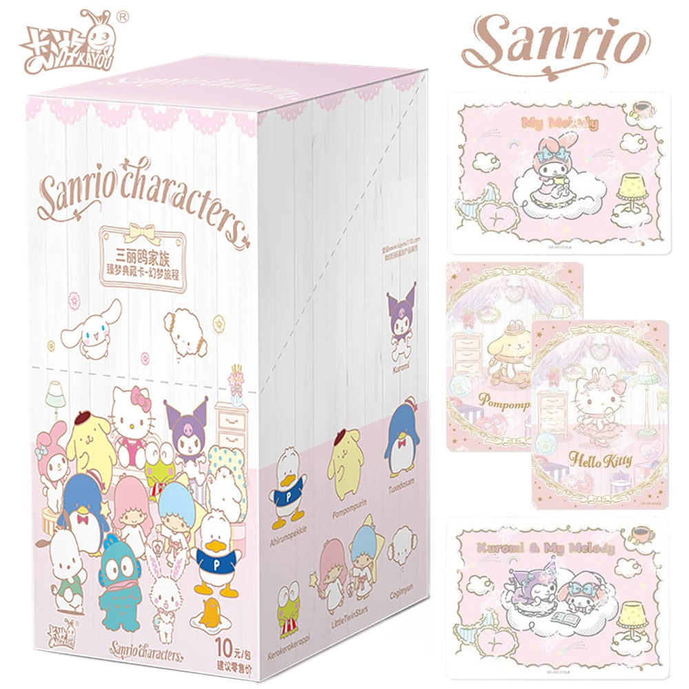 Kayou Sanrio Collection Card for Children Hello Kitty My Melody Kuromi Cinnamoroll Cute Cartoon Star Limited Game Card Kids Toys